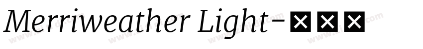 Merriweather Light字体转换